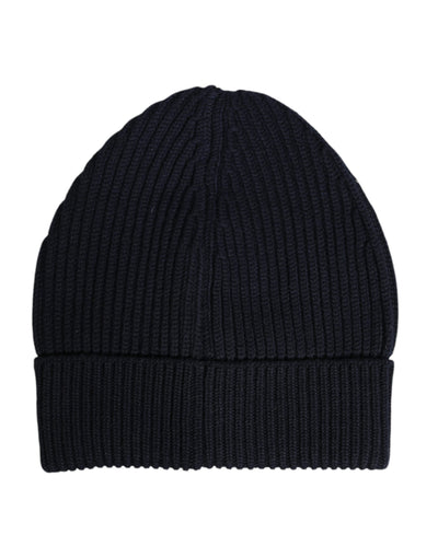 Dolce & Gabbana Black Cashmere Knitted Winter Beanie Hat