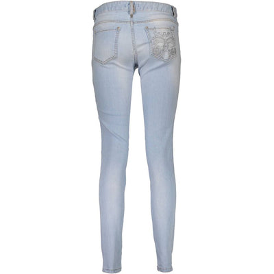 Jean femme Just Cavalli en coton bleu clair