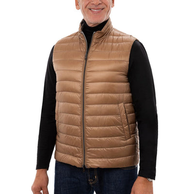 Gilet en polyamide marron Herno