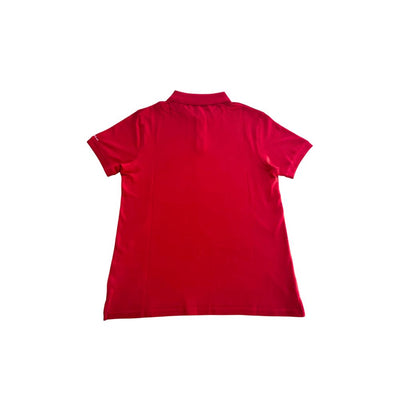 Trussardi Beachwear Rotes Baumwoll-Polohemd