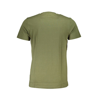 Cavalli Class Green Cotton Men T-Shirt