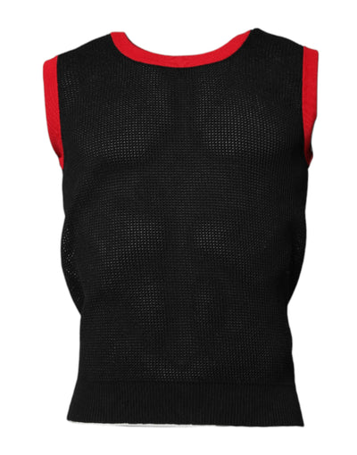 Dolce & Gabbana – Schwarzes Slim Fit-T-Shirt aus Baumwolle mit Rundhalsausschnitt