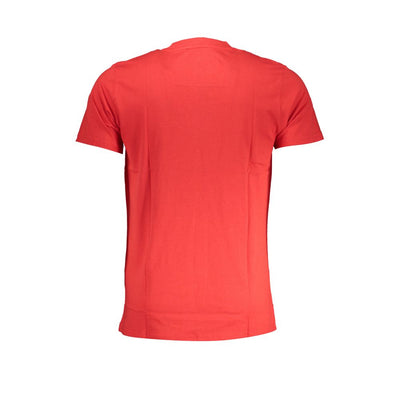 Cavalli Class Rosso Cotton Men T-Shirt