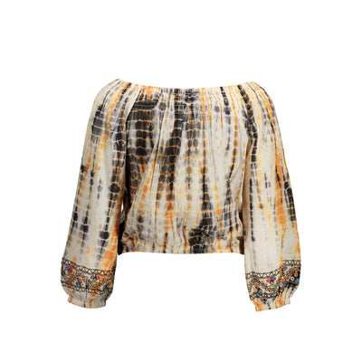 Desigual beigefarbenes Baumwoll-T-Shirt