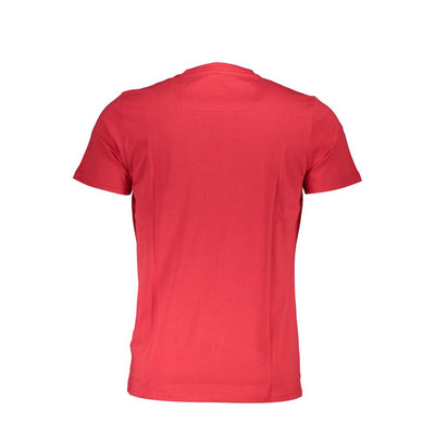 Cavalli Class Rosso Cotton Men T-Shirt