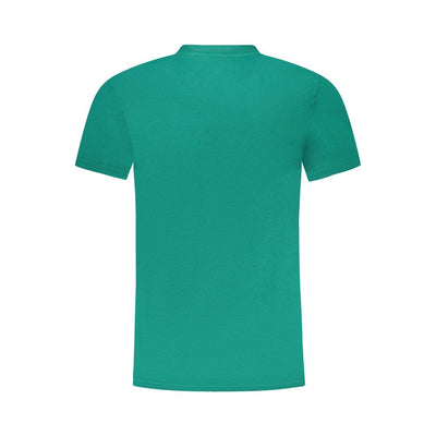 Cavalli Class Green Cotton Men T-Shirt