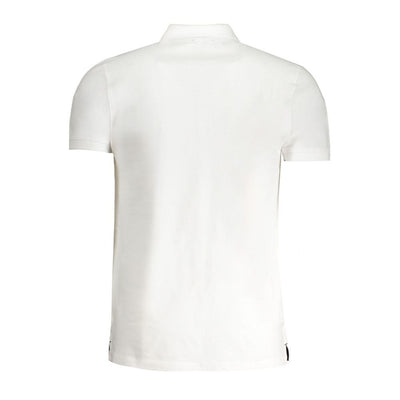 Cavalli Class Bianco Cotton Men Polo Shirt