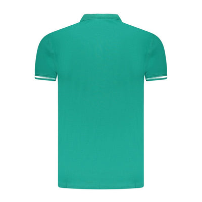 Cavalli Class Green Cotton Men Polo Shirt