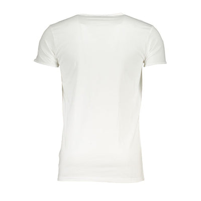 Cavalli Class "Bianco Cotton Men T-Shirt"
