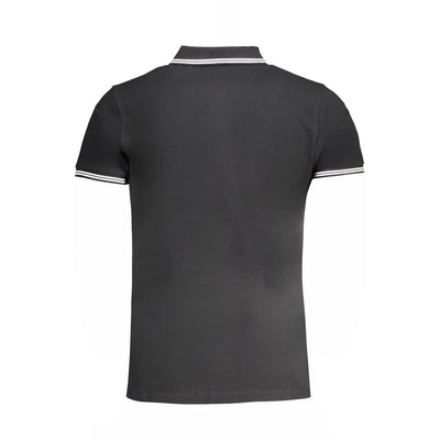 Cavalli Class Black Cotton Men's Polo Shirt