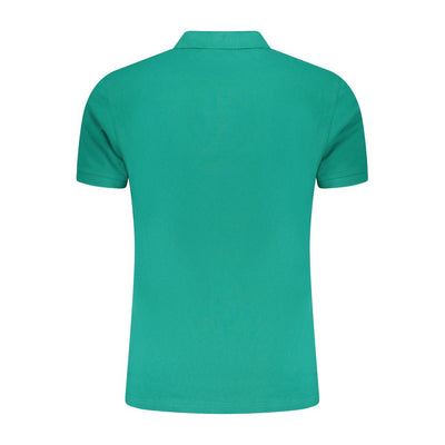 Cavalli Class Green Cotton Men Polo Shirt