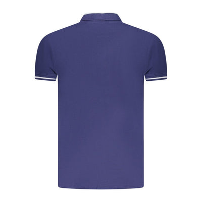 Cavalli Class Blue Cotton Men Polo Shirt