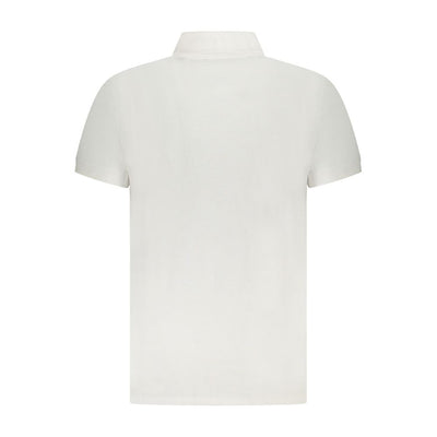Cavalli Class White Cotton Men Polo Shirt
