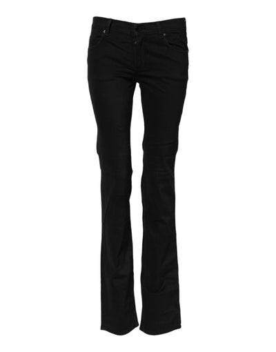 Ermanno Scervino – Schwarze Bootcut-Jeans aus Baumwollstretch