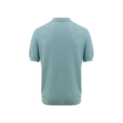 Gran Sasso Poloshirt aus blauer Baumwolle