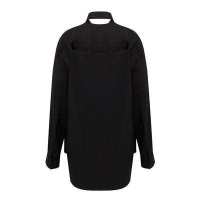 Balenciaga Black Cotton Long Dress