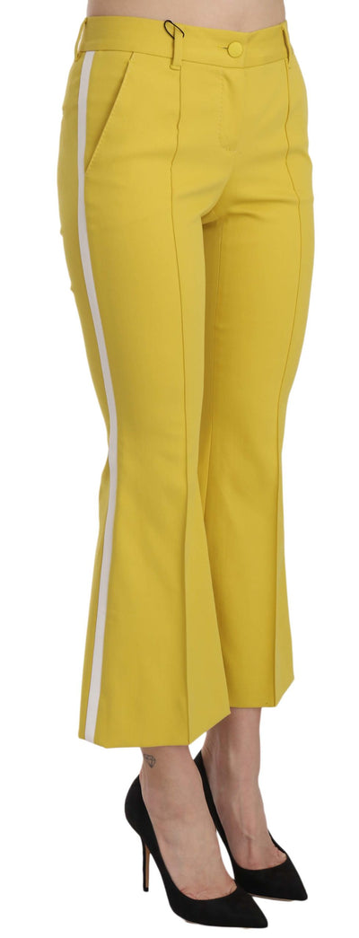 Pantalon évasé jaune chic Dolce & Gabbana pour des soirées élégantes