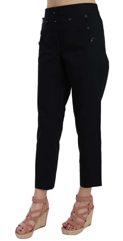 Pantalon en coton noir chic Dolce & Gabbana
