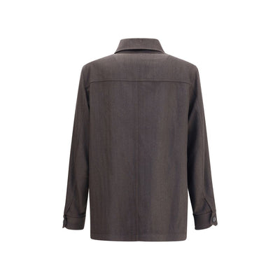 Brioni Brown Wool Coat