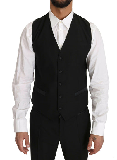 Gilet formel slim noir élégant Dolce & Gabbana