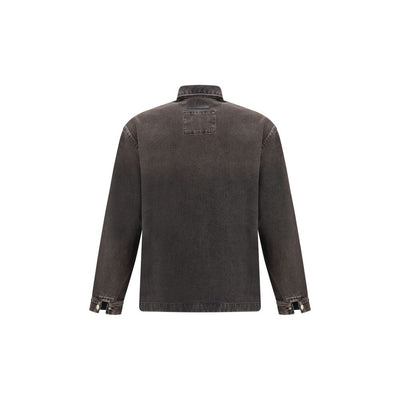 7FOR Black Cotton Denim Jacket
