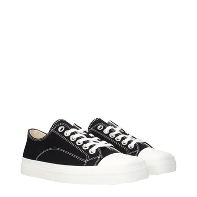 Moschino Black Fabric Low Top Sneakers