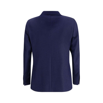 Gi Capri blauer Fleece-Wollmantel
