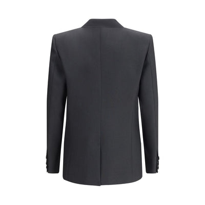 Valentino Black Polyester Coat