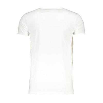 Cavalli Class Bianco Cotton Men T-Shirt