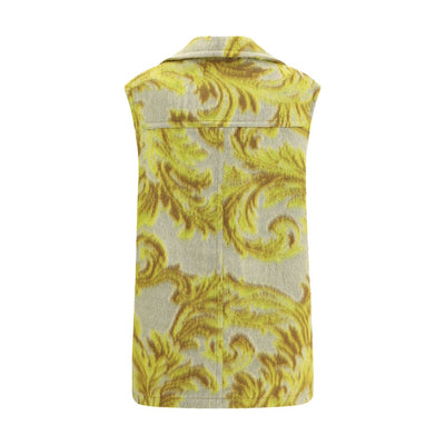 Ärmellose Jacke aus gelber Wolle von Etro