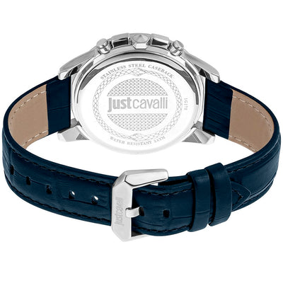 Just Cavalli Armbanduhr aus schwarzem Leder