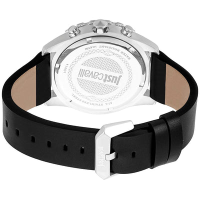 Just Cavalli Black Leather Bracelet Watch