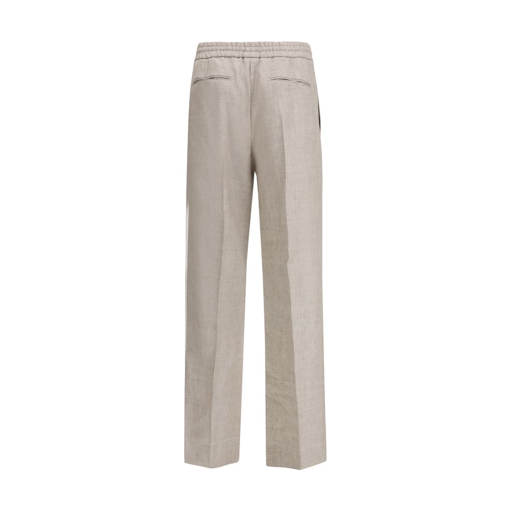 Brioni Gray Linen Casual Pants
