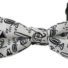 Dolce & Gabbana White Instruments Adjustable Neck Papillon Men Bow Tie