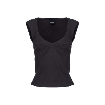 PINKO Black Nylon T-Shirt