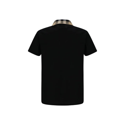 Burberry Black Cotton Polo Shirt