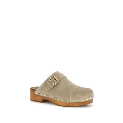 Chloé Beige Calf Leather Bos Taurus Clogs