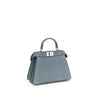 Fendi Light Blue Calf Leather Bos Taurus Handbag
