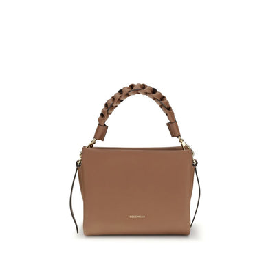 Coccinelle Beige Calf Leather Bos Taurus Handbag