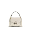 Coccinelle Cream Calf Leather Bos Taurus Shoulder Bag