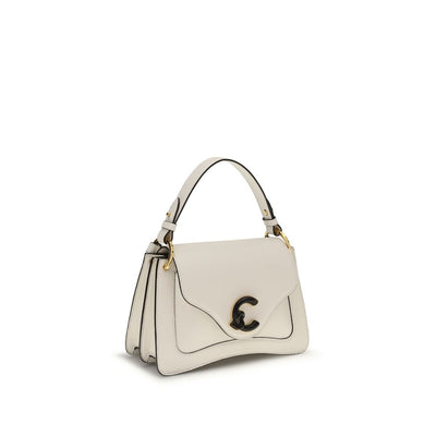 Coccinelle Cream Calf Leather Bos Taurus Shoulder Bag