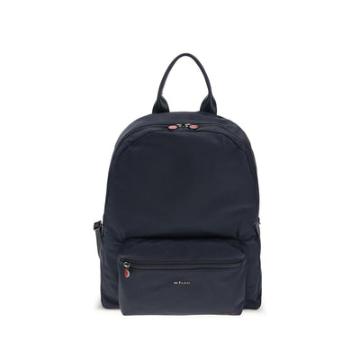 Kiton Blue Nylon Backpack