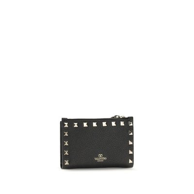 Valentino Garavani Black Calf Leather Bos Taurus Wallet