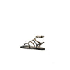 Valentino Garavani Black Calf Leather Bos Taurus Flat Sandals