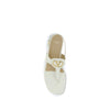 Valentino Garavani Cream Calf Leather Bos Taurus Flat Sandals