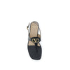 Valentino Garavani Black Calf Leather Bos Taurus Flat Sandals
