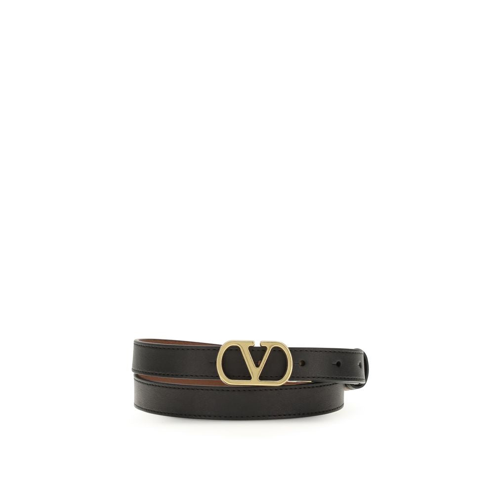Valentino Garavani Black Lamb Ovis Aries Aries Regular Belt