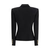 Balmain Black Wool Jackets And Coat
