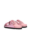 Palm Angels Pink Leather Slippers