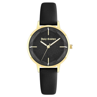 Juicy Couture Black Plastic Dress Watch
